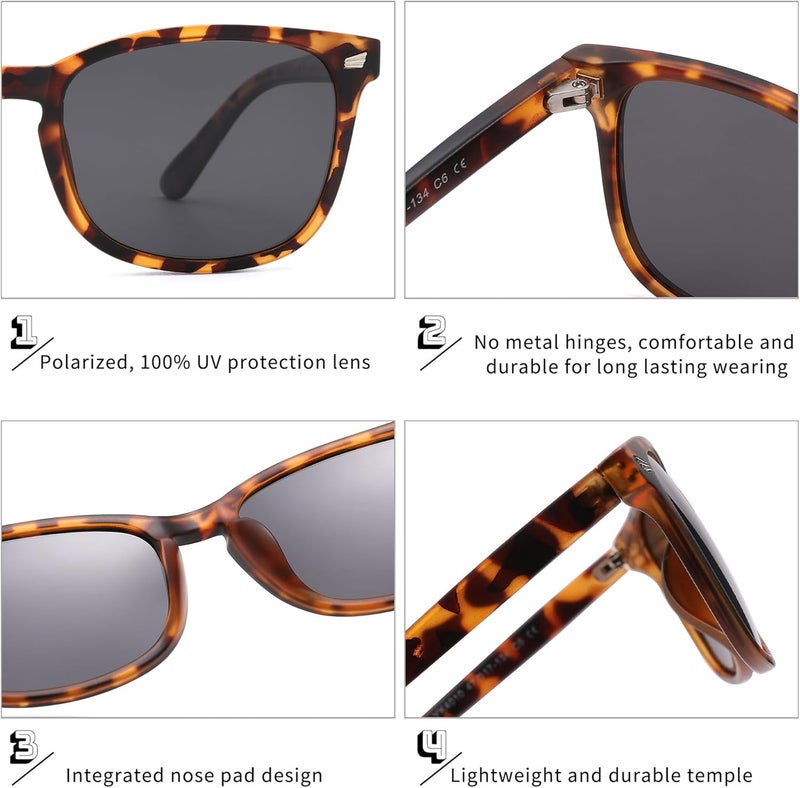 COASION Polarized Kids Sunglasses UV 400 Protection for Girls Boys Classic Retro Style Toddler Shades Age 3-12 - Image 4